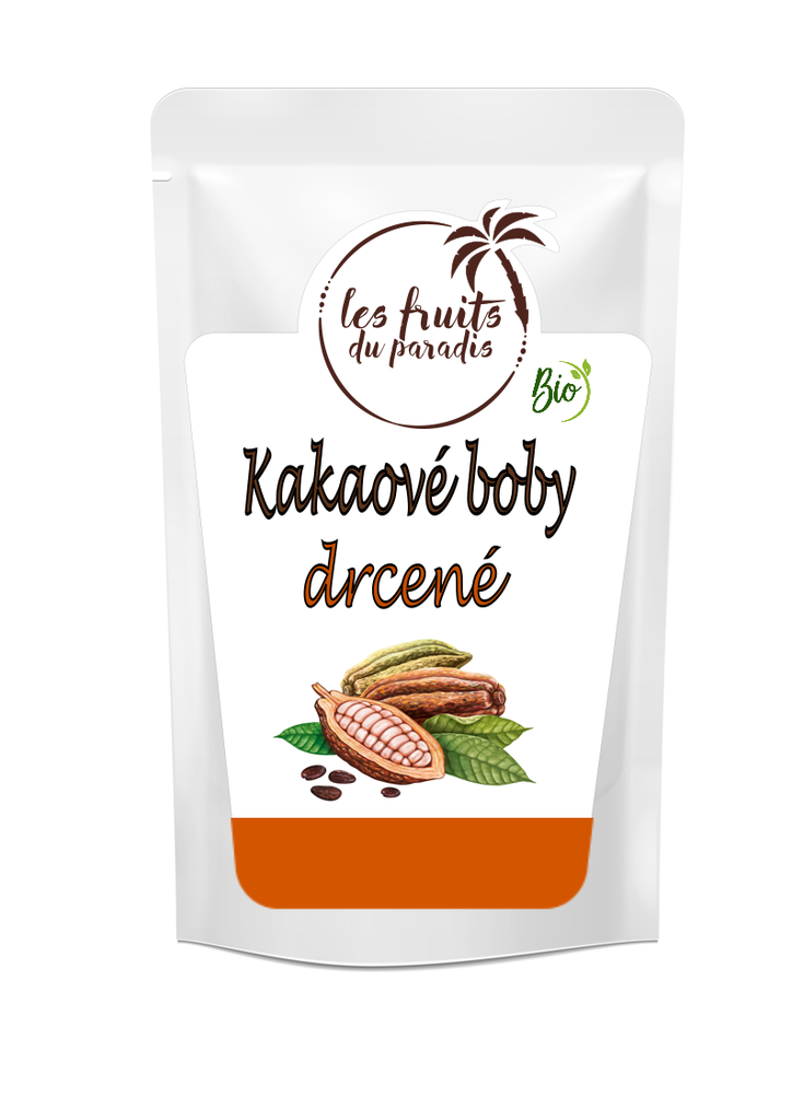 Kakaové bôby drvené RAW BIO 500 g LES FRUITS DU PARADIS