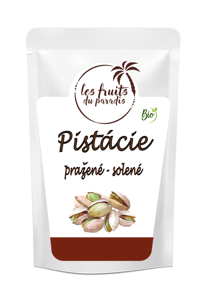 Solené pražené nelúpané pistácie BIO 500 g LES FRUITS DU PARADIS