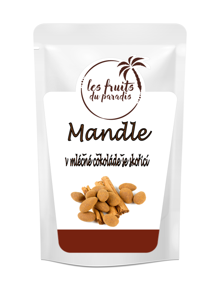 Mandle v čokoláde a škorici 500 g LES FRUITS DU PARADIS