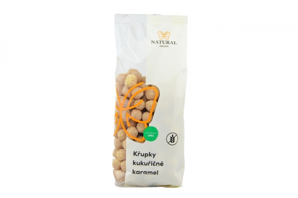 Karamelové kukuričné chrumky 140 g NATURAL JIHLAVA