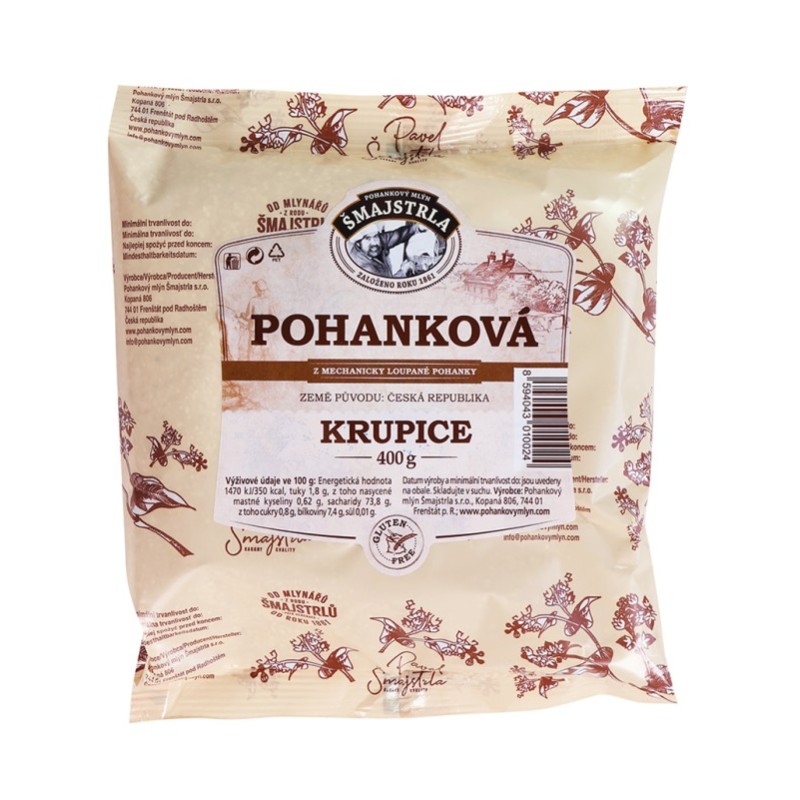 Pohánková krupica 400 g ŠMAJSTRLA