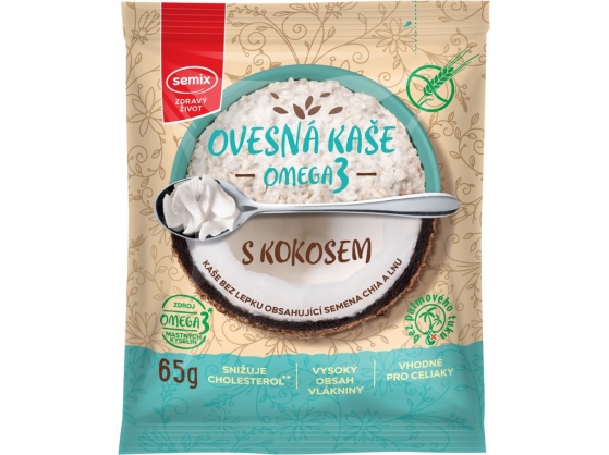 Bezlepková ovesná kaša s kokosom 65g, SEMIX 65 g SEMIX