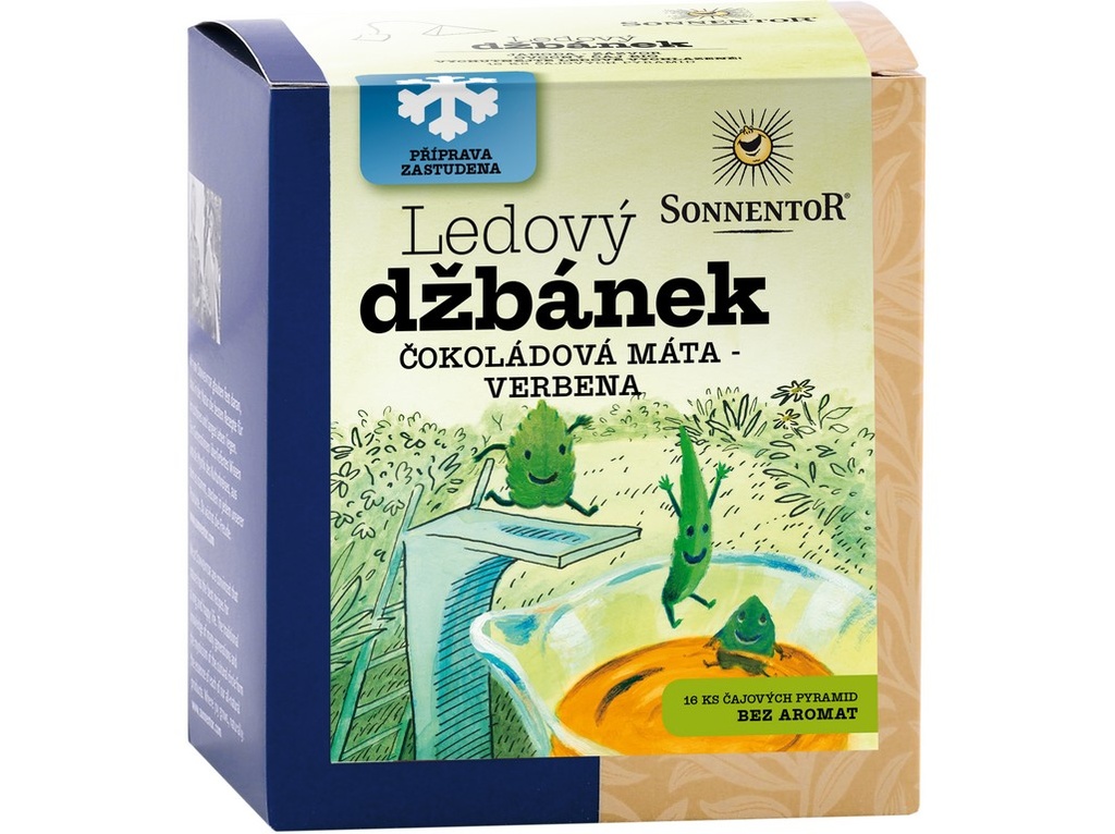 Ľadový džbánok čokoládová mäta - verbena bylinkový čaj BIO 32 g SONNENTOR