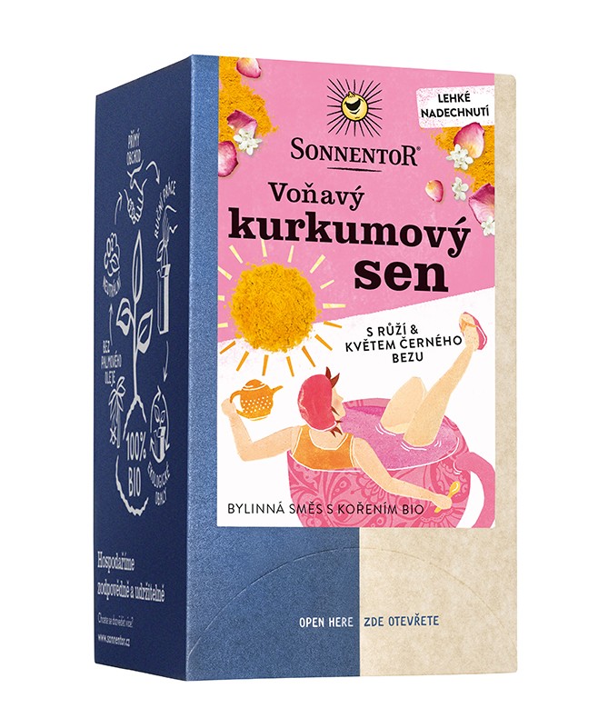 Voňavá bylinná zmes Kurkuma sen s organickým korením 36 g SONNENTOR