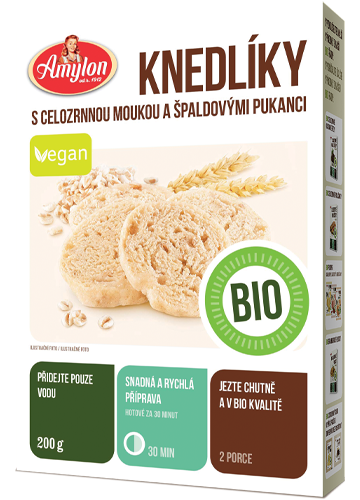 Knedle z celozrnnej múky a špaldových pukancov BIO 200 g AMYLON
