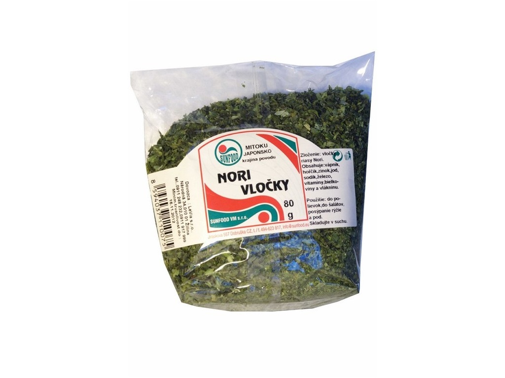 Nori green vločky 80 g SUNFOOD
