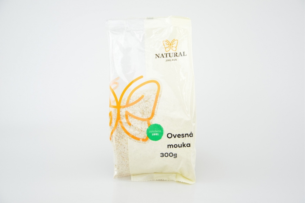Ovesná mouka celozrnná 300g, NATURAL JIHLAVA 300 g NATURAL JIHLAVA