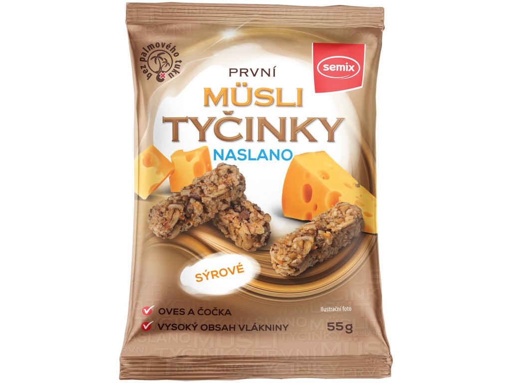 Müsli tyčinky slané so syrom 55g , Semix 55 g SEMIX