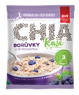 Ovsená chia kaša s čučoriedkami a srvátkou 65g , Semix 65 g SEMIX