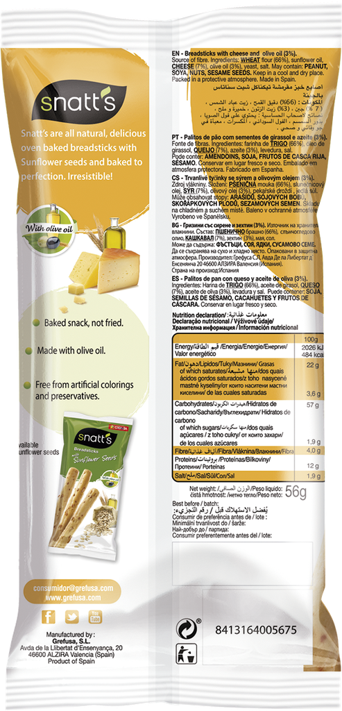 SNATT´S tyčinky zo syrom 56 g SNATT´S