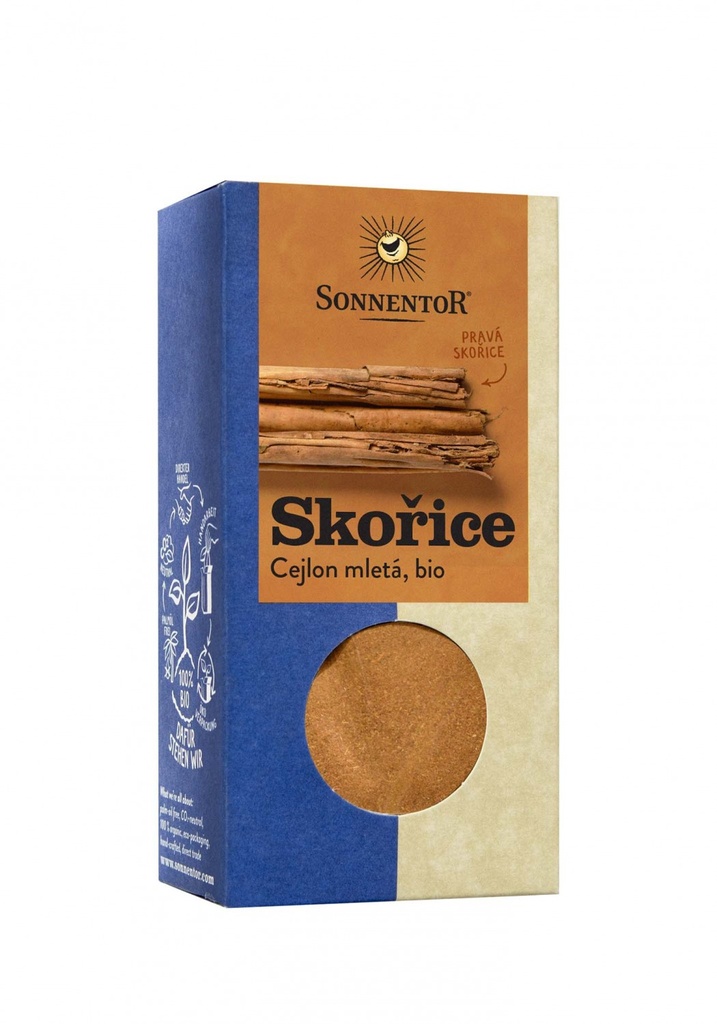 Škorica BIO mletá Cejlon 40 g SONNENTOR