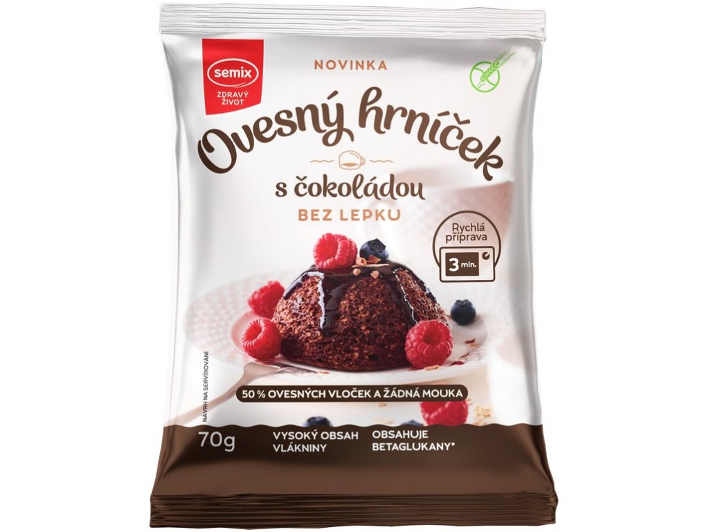 Ovsený hrnček s čokoládou 70 g SEMIX