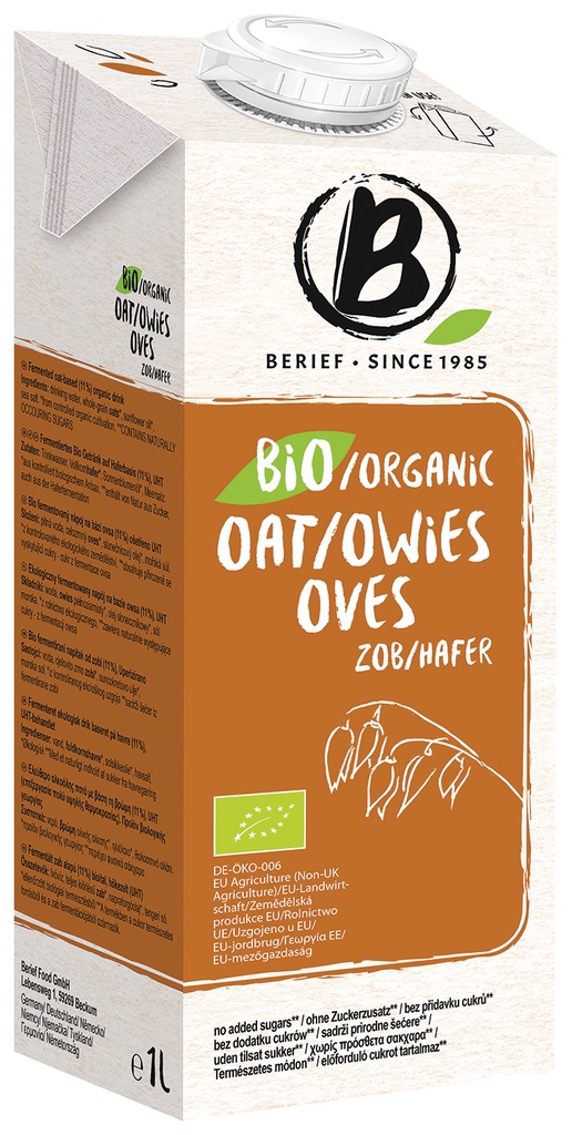 Ovsený nápoj Natur BIO 1 L BERIEF