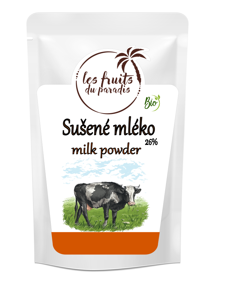 Sušené mlieko 26 % tuku BIO 500 g LES FRUITS DU PARADIS