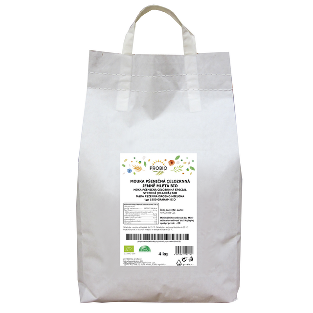 GASTRO - Celozrnná pšeničná múka jemne mletá BIO 4 kg PROBIO