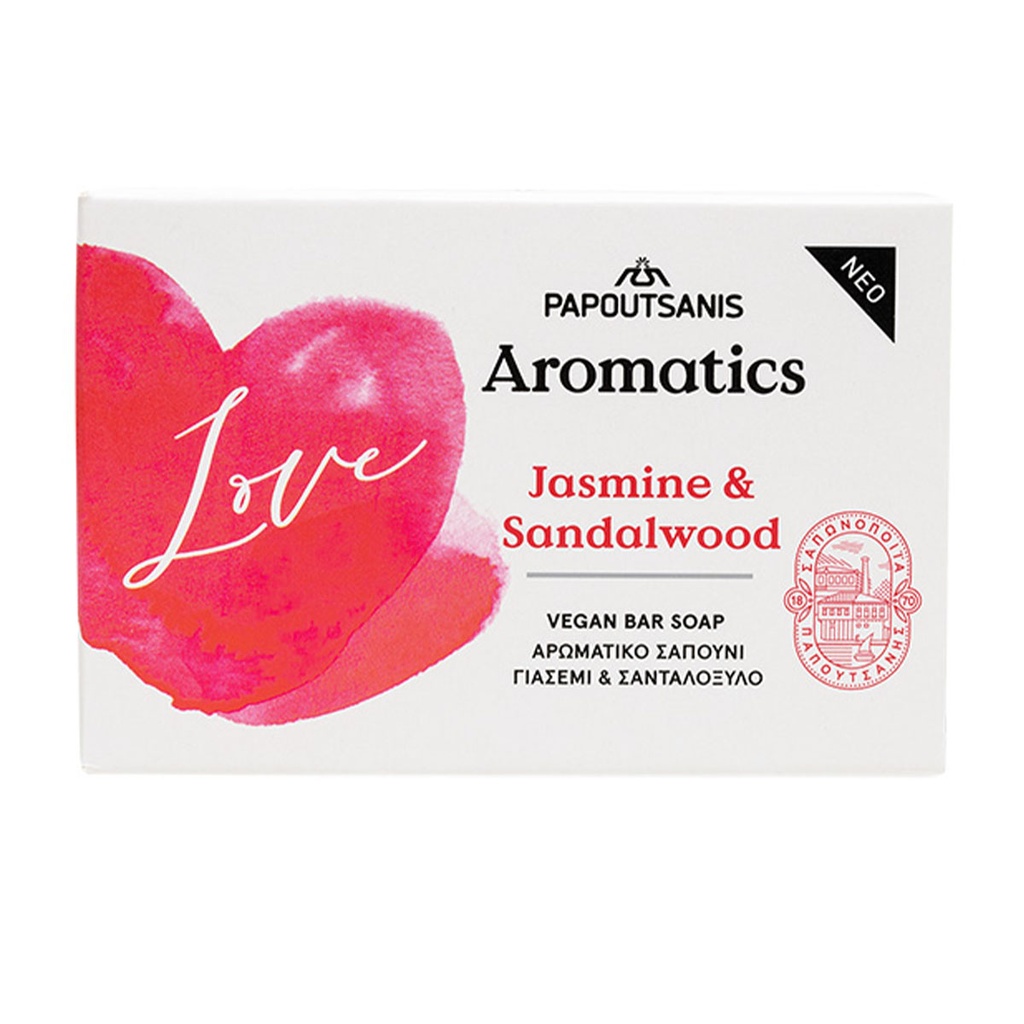 Řecké Veganské mýdlo Jasmin a Sandalwood 100 g PAPOUTSANIS