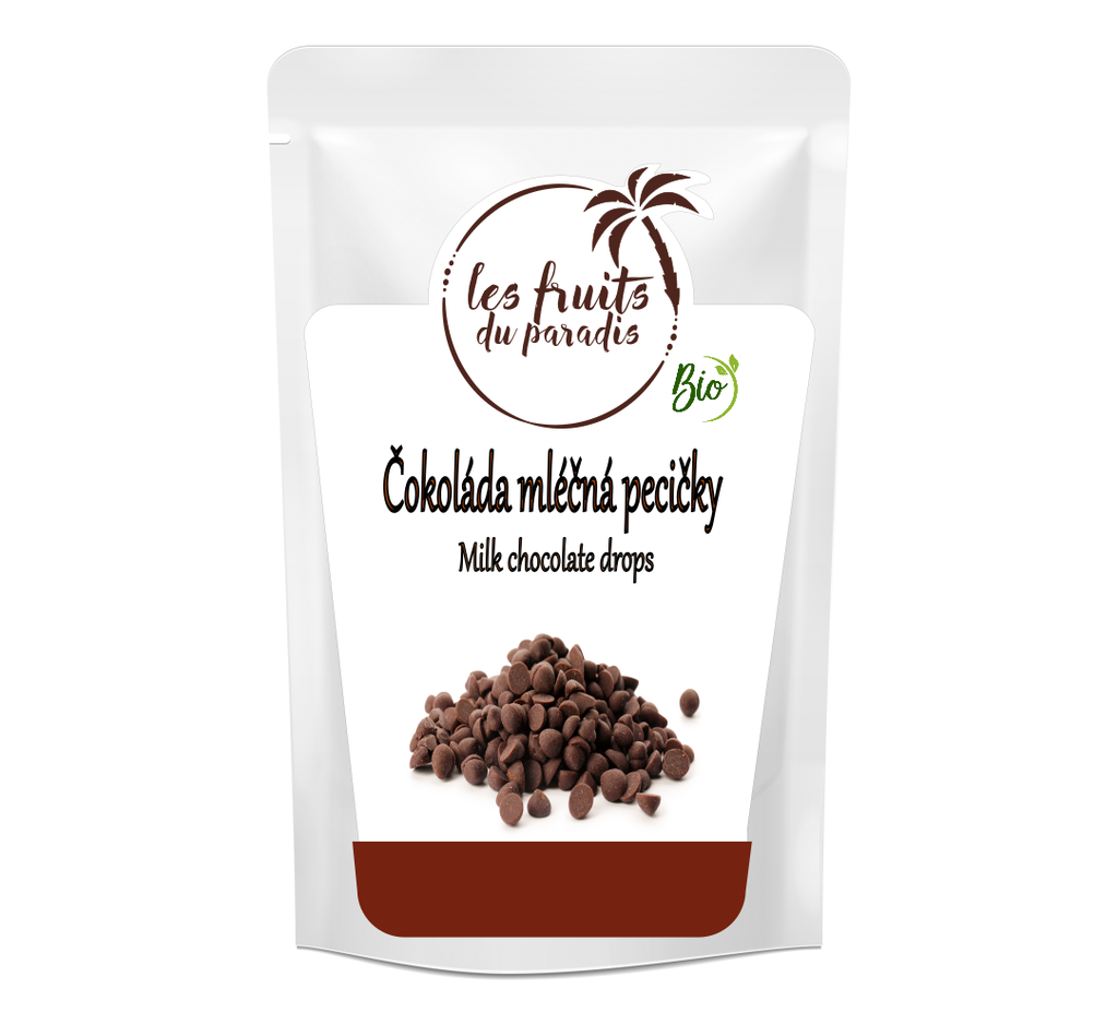Mliečna čokoláda BIO - kvapky 10 mm 1 kg LES FRUITS DU PARADIS