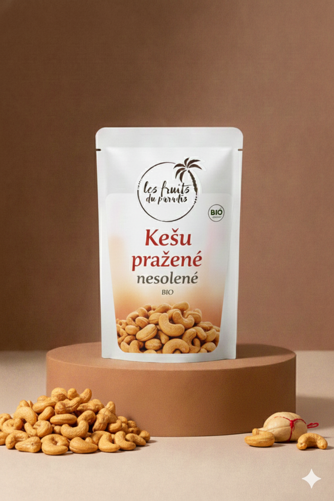 Kešu oriešky pražené nesolené BIO 200 g LES FRUITS DU PARADIS