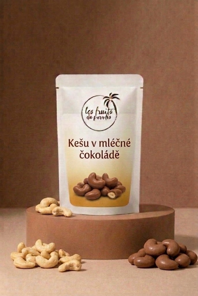 Kešu oriešky v mliečnej čokoláde 200 g LES FRUITS DU PARADIS