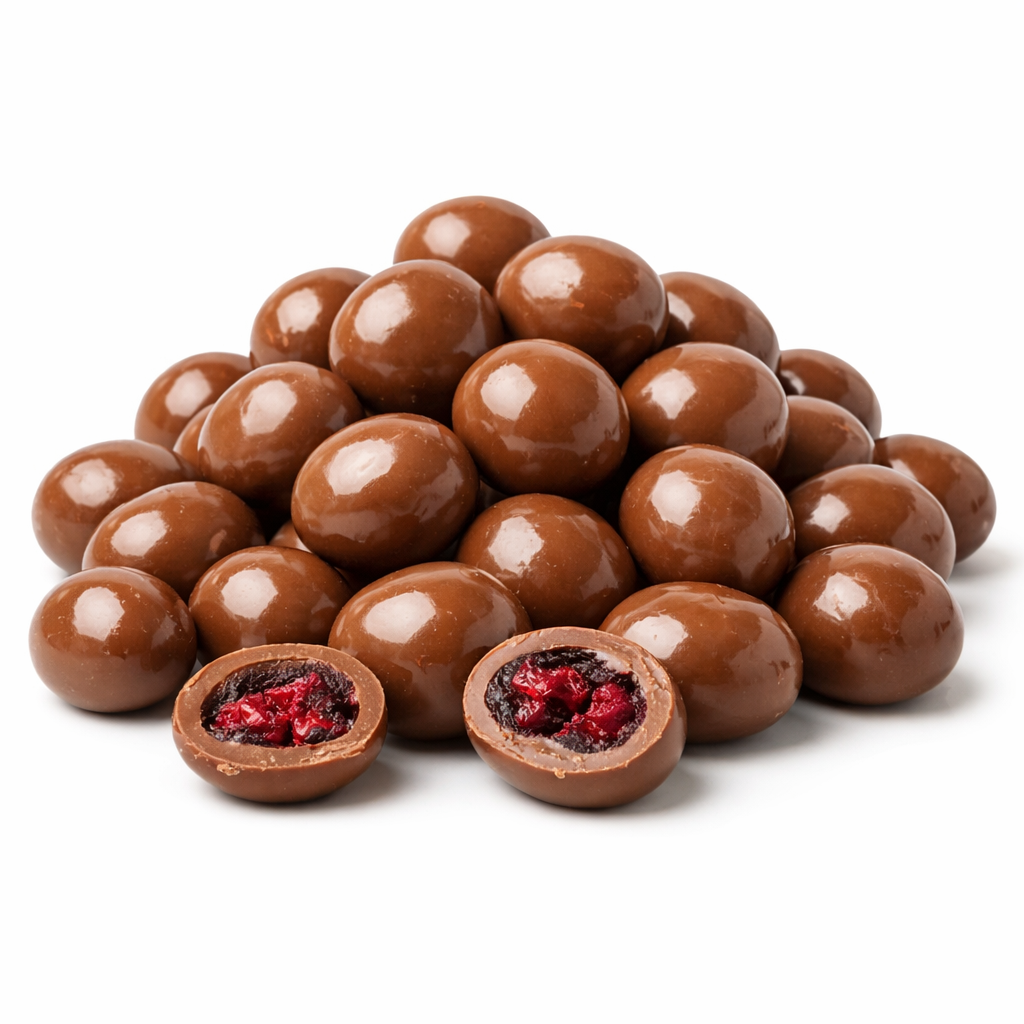 Bio višne sušené mrazom v mliečnej čokoláde CZ 5 kg LES FRUITS DU PARADIS