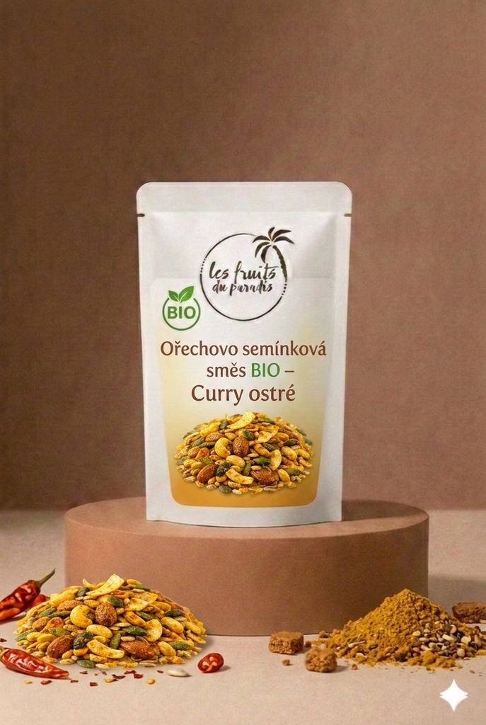 Zmes orechov a semien - Curry ostré BIO 300 g LES FRUITS DU PARADIS