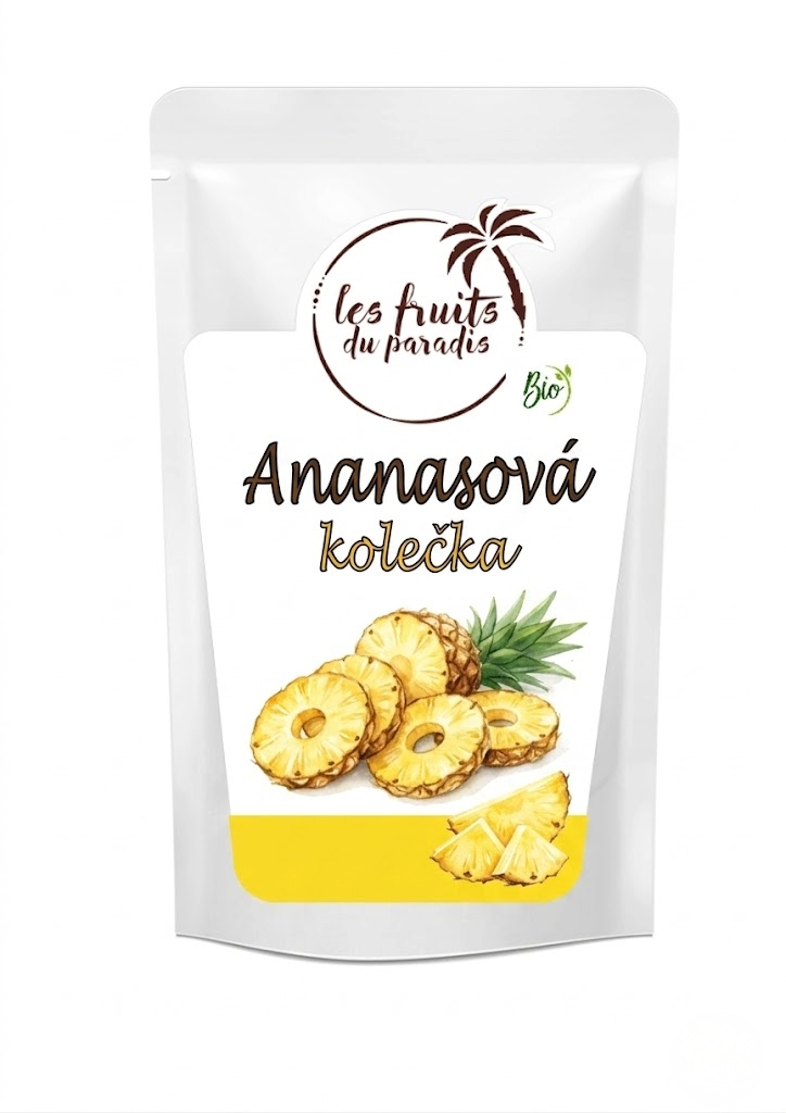 Ananas kolečka RAW BIO 1 kg LES FRUITS DU PARADIS