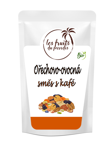 [702-1] Orechovo-ovocná zmes s dražovanou kávou Bio 500 g LES FRUITS DU PARADIS