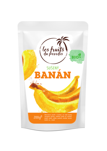 [020-1] Mini banán sušený BIO 200 g LES FRUITS DU PARADIS