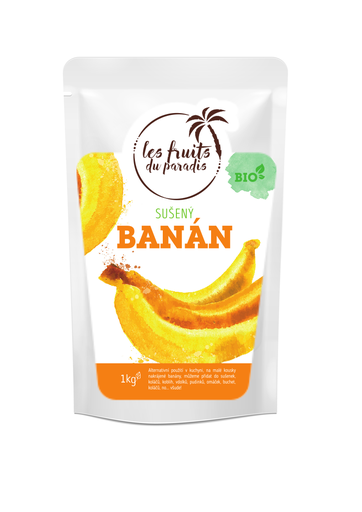 [016-1] Mini banán sušený BIO 1 kg LES FRUITS DU PARADIS