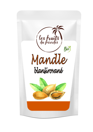 [354-1] Mandle blanšírované BIO 1 kg LES FRUITS DU PARADIS