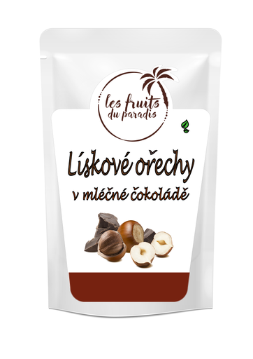 [944-1] Lieskové oriešky v mliečnej čokoláde 500 g LES FRUITS DU PARADIS