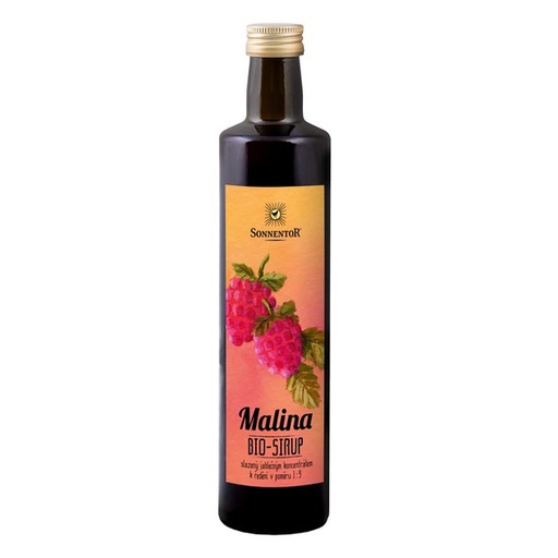 [98244] Malinový ovocný sirup nápojový koncentrát BIO 500 ml SONNENTOR