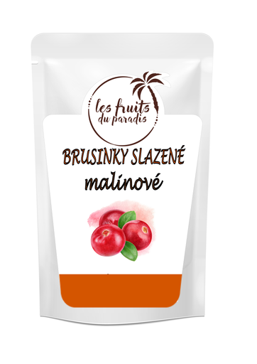[974-1] Sladené brusnice s malinovou príchuťou 1 kg LES FRUITS DU PARADIS