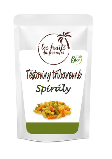 [816-1] Cestoviny Bio špirály tricolore - trojfarebné 500 g LES FRUITS DU PARADIS