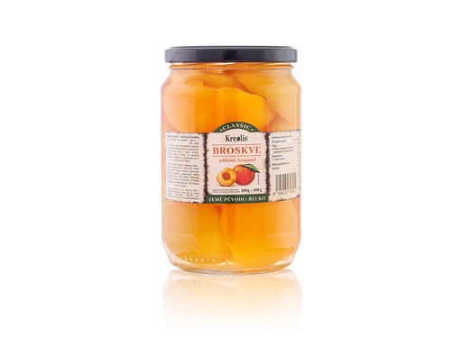 [ST14505] Broskyňe zavarené polovičky 680 g KREOLIS