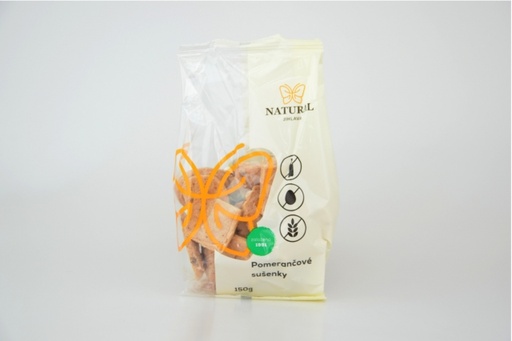 [NJ98286] Pomarančové sušienky s datľovým sirupom bez lepku, mlieka a vajec 150 g NATURAL JIHLAVA