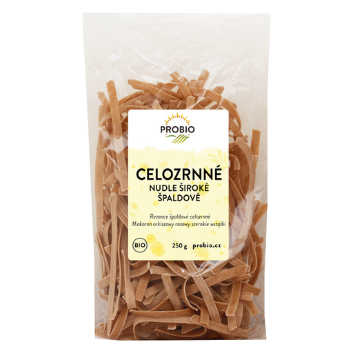 [PRO910229] Celozrnné špaldové rezance široké BIO 250 g PROBIO