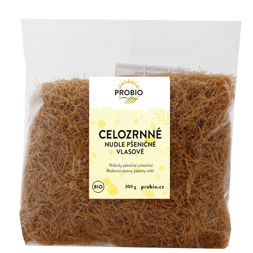 [P910222] Celozrnné vlasové rezance BIO 300 g PROBIO