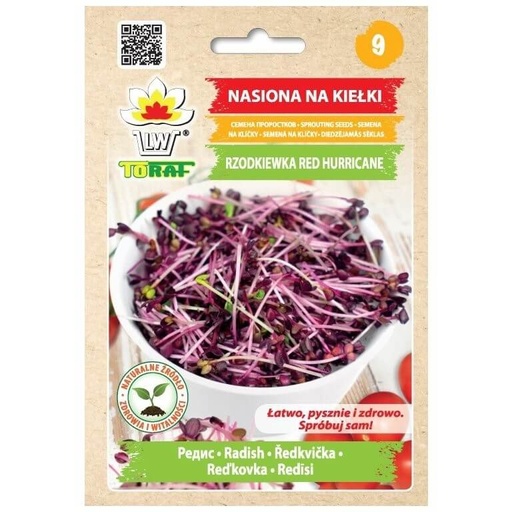 [B98190] Reďkovka Red Hurricane - semená na klíčenie 10 g BIOMISKA