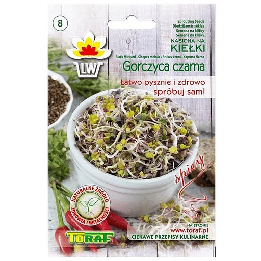 [B98191] Horčica čierna - semená na klíčenie 20 g BIOMISKA