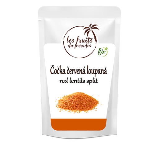 [00507-1] Červená šošovica polovičky BIO 500 g LES FRUITS DU PARADIS