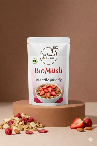 [00705-1] BioMüsli mandle jahoda 300 g LES FRUITS DU PARADIS