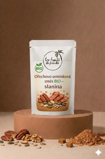 [00826-1] Zmes orechov a semien BIO - príchuť slaniny 300 g LES FRUITS DU PARADIS